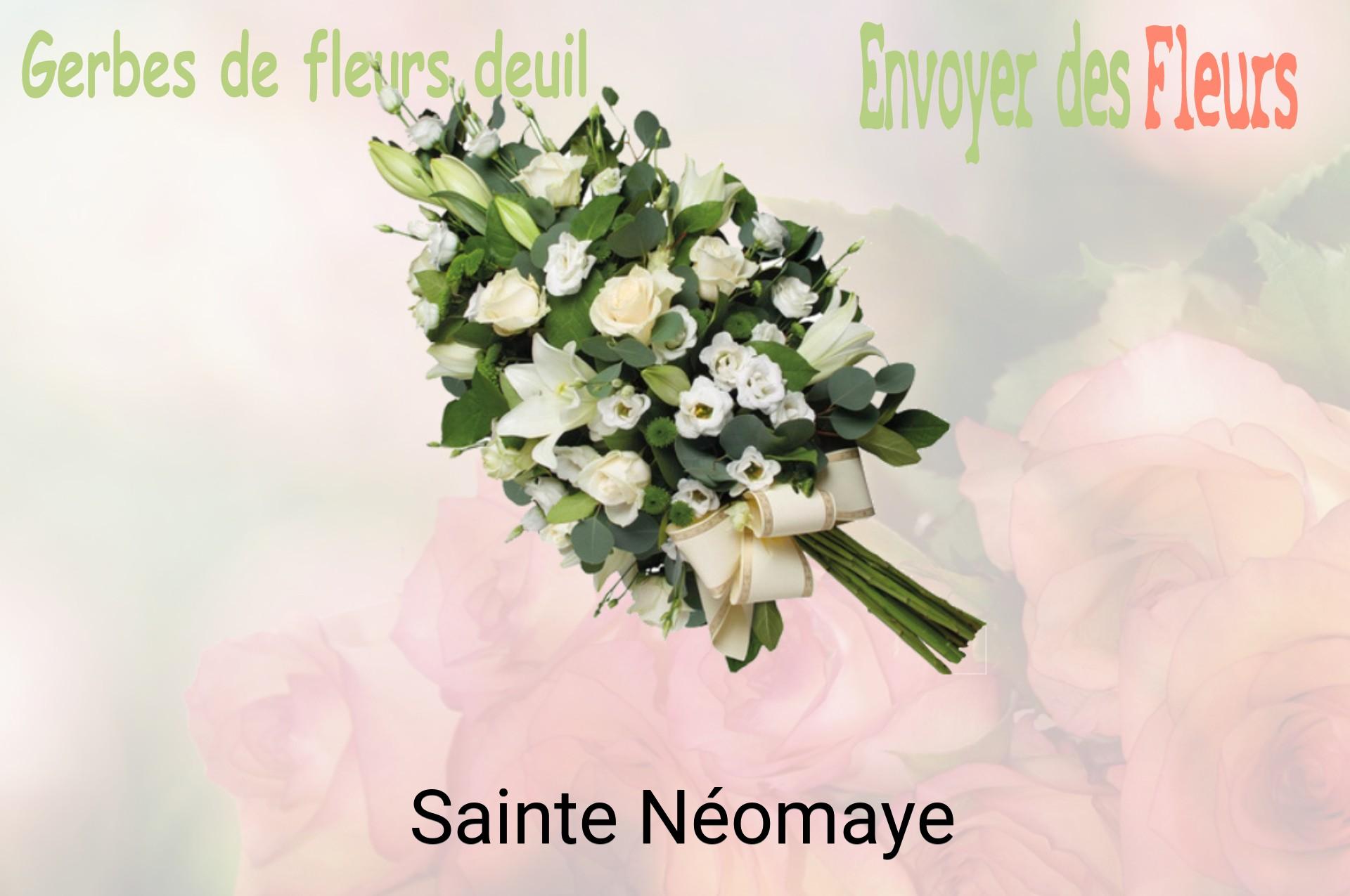 Gerbe de fleurs de deuil livrée à Sainte-Néomaye